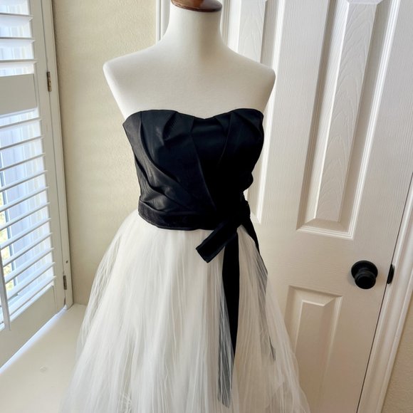White House Black Market Strapless Tulle Party Dress - Picture 11 of 14